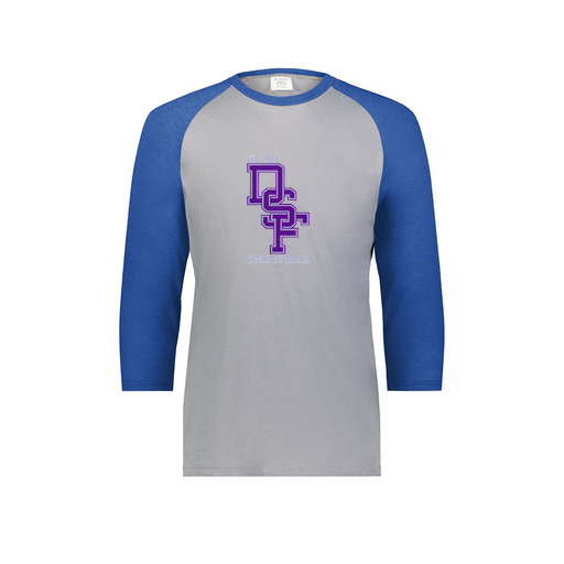 [6880.28V.S-LOGO3] Youth Vintage 3/4 T-Shirt (Youth S, Royal, Logo 3)