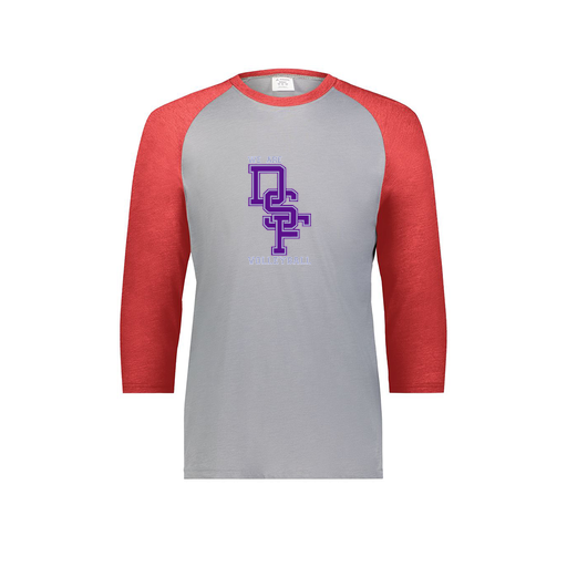[6880.27V.S-LOGO3] Youth Vintage 3/4 T-Shirt (Youth S, Red, Logo 3)