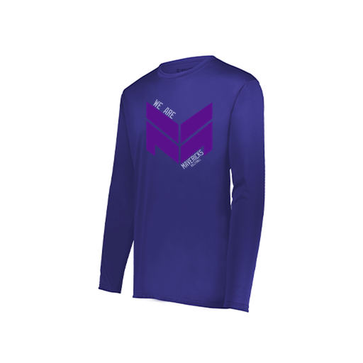 [222822.747.XS-LOGO2] Men's LS Smooth Sport Shirt (Adult XS, Purple, Logo 2)