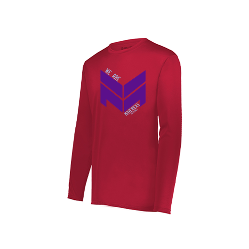 [222822.083.XS-LOGO2] Men's LS Smooth Sport Shirt (Adult XS, Red, Logo 2)