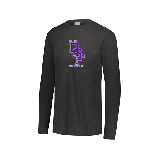 [FTLCUBBK-AXS-LOGO3] Decker Men's Tri-Blend T-Shirt - Long Sleeve (Adult XS, Black, Logo 3)