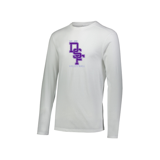 [FTLCUBWH-AXS-LOGO3] Decker Men's Tri-Blend T-Shirt - Long Sleeve (Adult XS, White, Logo 3)