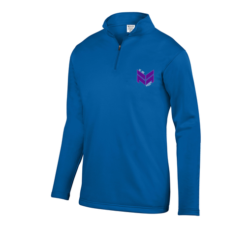 [FOLQFFRY-AS-LOGO2] Decker Men's FlexFleece 1/4 Zip (Adult S, Royal, Logo 2)