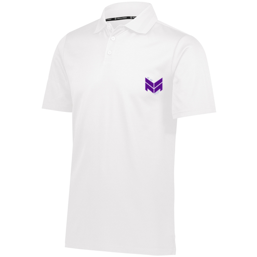 [222568.005.S-LOGO2] Men's Prism Polo (Adult S, White, Logo 2)