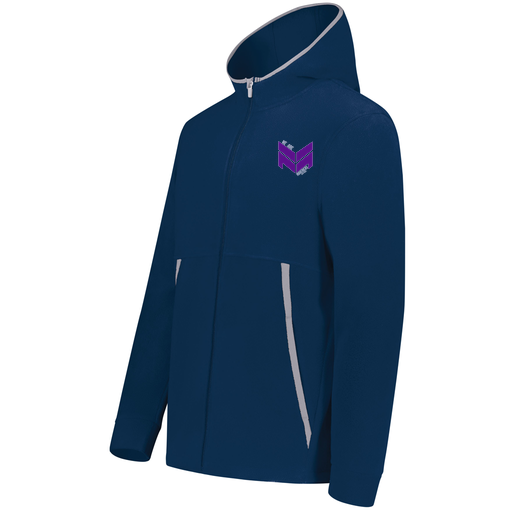 [6858.065.XS-LOGO2] Men's Chill Full Zip Fleece (Adult XS, Navy, Logo 2)