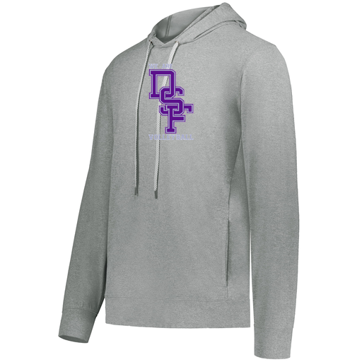 [222598.E83.S-LOGO3] Men's Ventura Thin Knit Hoodie (Adult S, Silver, Logo 3)