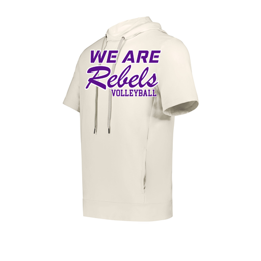 [222505.907.S-LOGO1] Men's Venturs Soft Knit Short Sleeve Hoodie (Adult S, White, Logo 1)