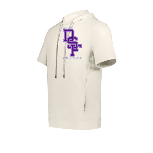 [222505.907.S-LOGO3] Men's Venturs Soft Knit Short Sleeve Hoodie (Adult S, White, Logo 3)