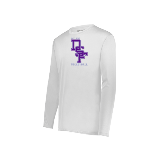 [222823.005.S-LOGO3] Youth LS Smooth Sport Shirt (Youth S, White, Logo 3)