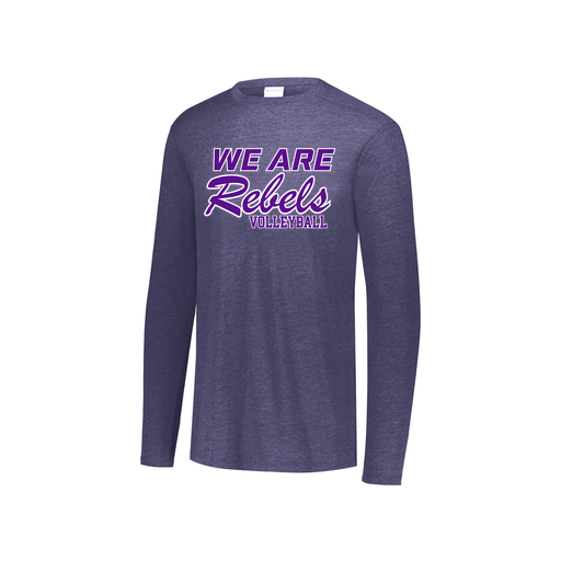 [FTLCUBNV-YS-LOGO1] Decker Youth Tri-Blend T-Shirt - Long Sleeve (Youth S, Navy, Logo 1)