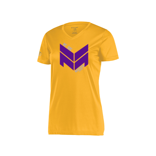 [222820.023.S-LOGO2] Ladies Movement Dri Fit Shirt (Female Adult S, Athletic Gold, Logo 2)