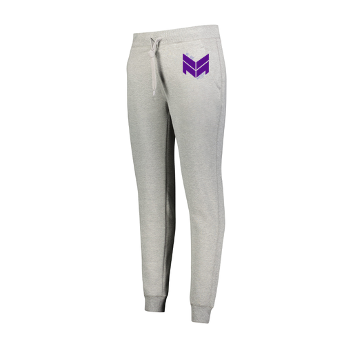 [229748.017.XS-LOGO2] Ladies 60/40 Fleece Jogger (Female Adult XS, Silver, Logo 2)