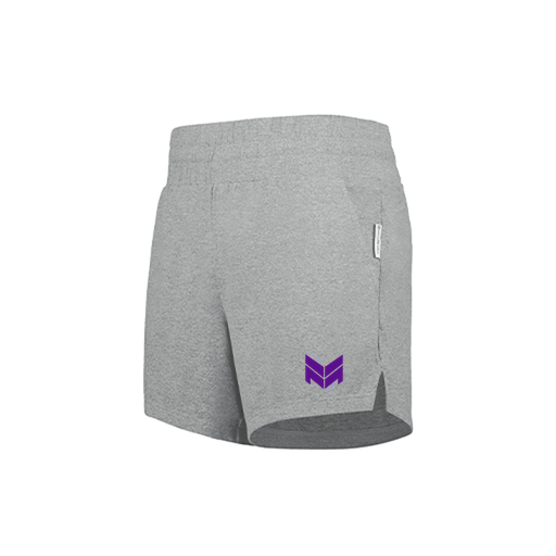 [223704.013.XS-LOGO2] LADIES VENTURA SOFT KNIT SHORTS (Female Adult XS, Silver, Logo 2)