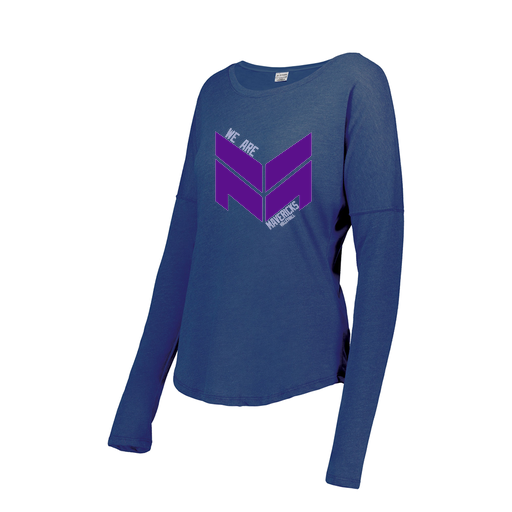 [FTLCUBRY-FAXS-LOGO2] Decker Women's Tri-Blend T-Shirt - Long Sleeve (Female Adult XS, Royal, Logo 2)