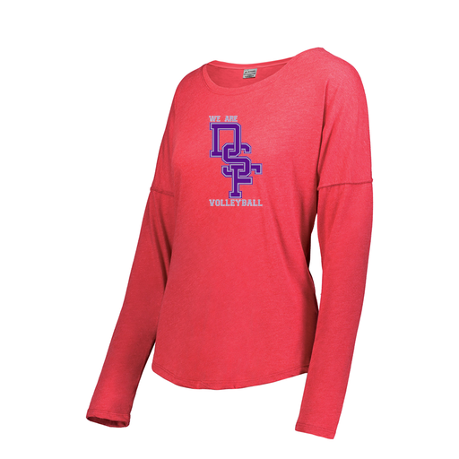 [3077.V96.XS-LOGO3] Ladies LS Ultra-blend T-Shirt (Female Adult XS, Red, Logo 3)